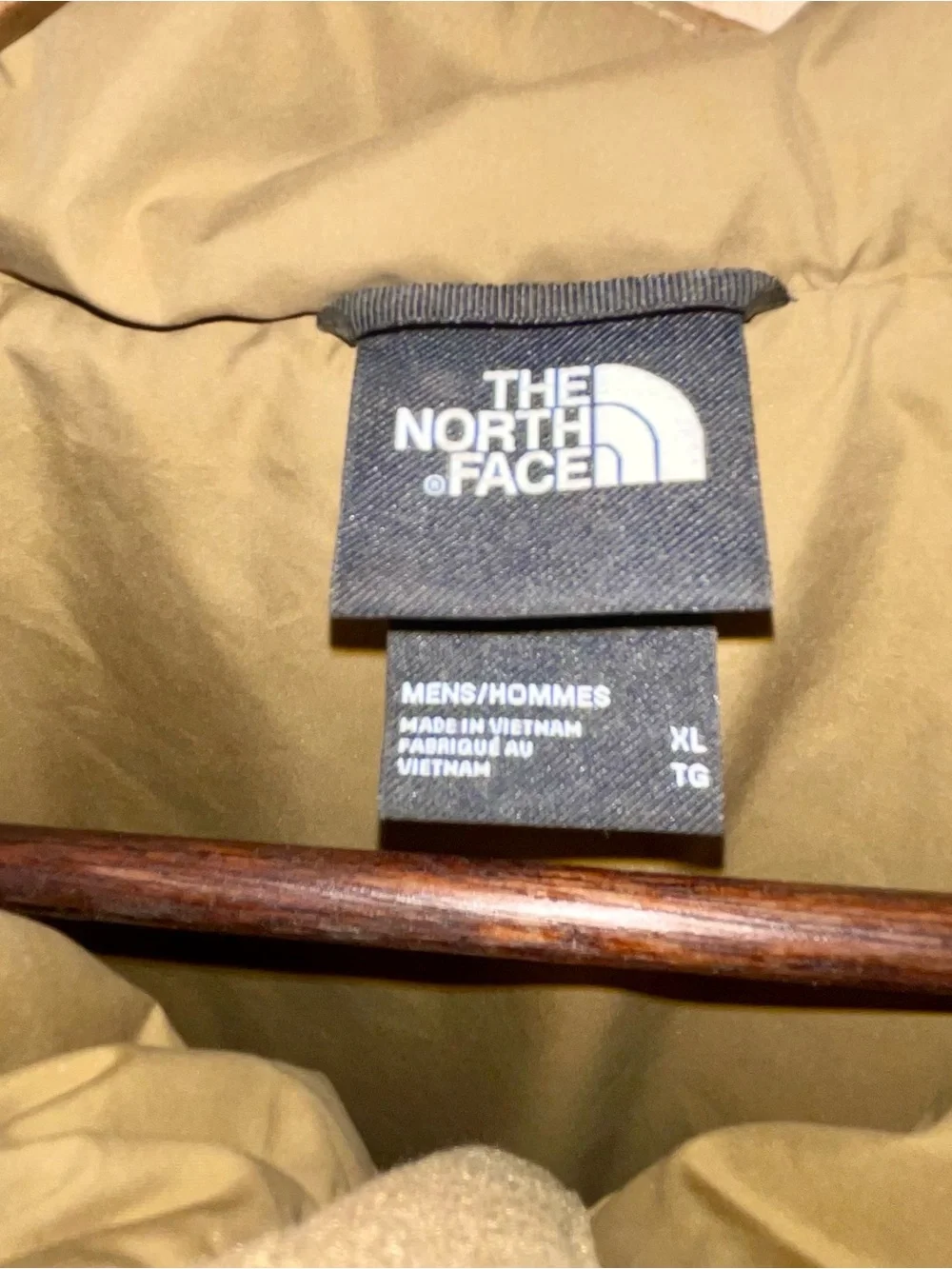 The North Face XL Camel Tan Insulated Puffer Jacket Full Zip w/ zip pockets